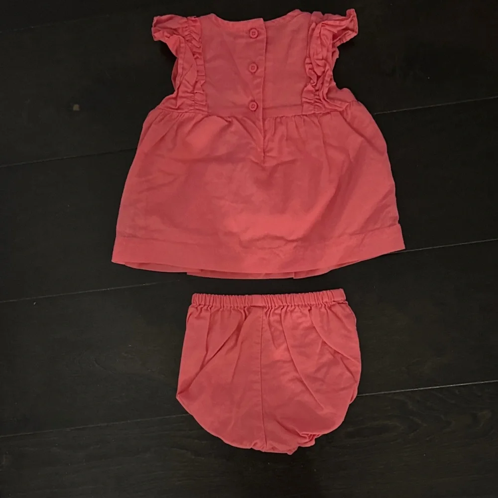 Janie and Jack Pink Ruffled Diaper Cover Set